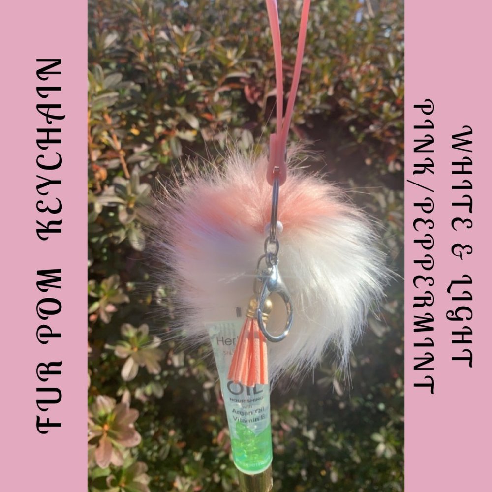 Fur Pom Keychains - Picture 12 of 16
